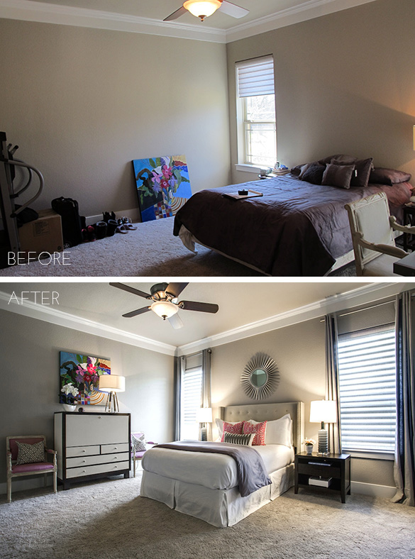 bedroom before and after