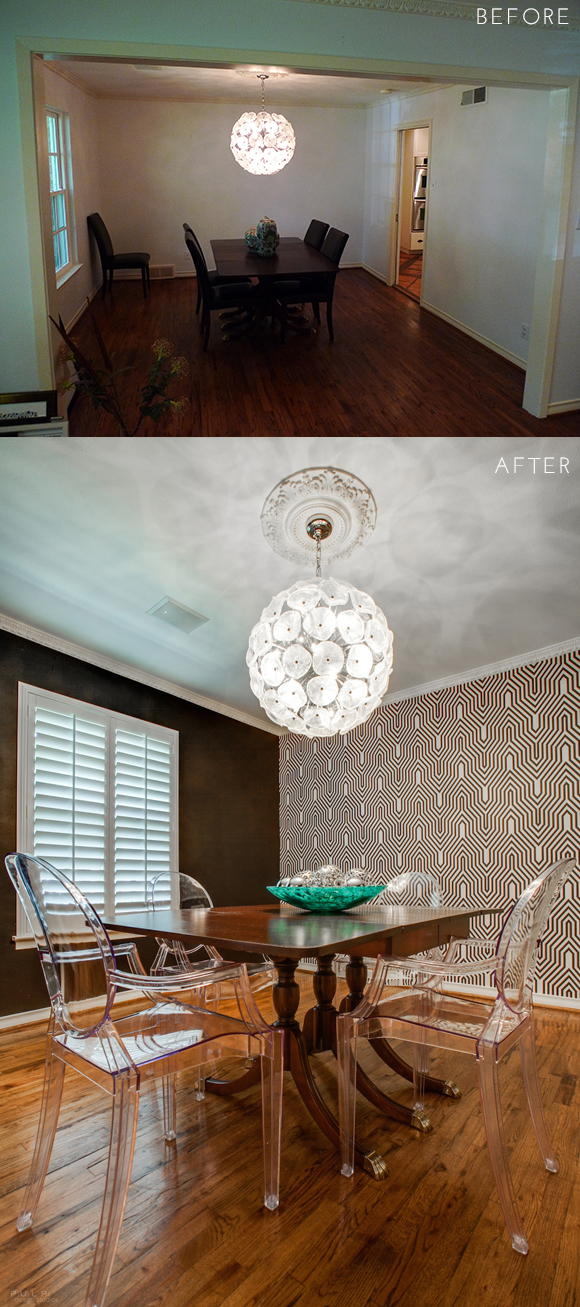 Pulp Design Studios Preston Hollow Bungalow Before and After Dining Room
