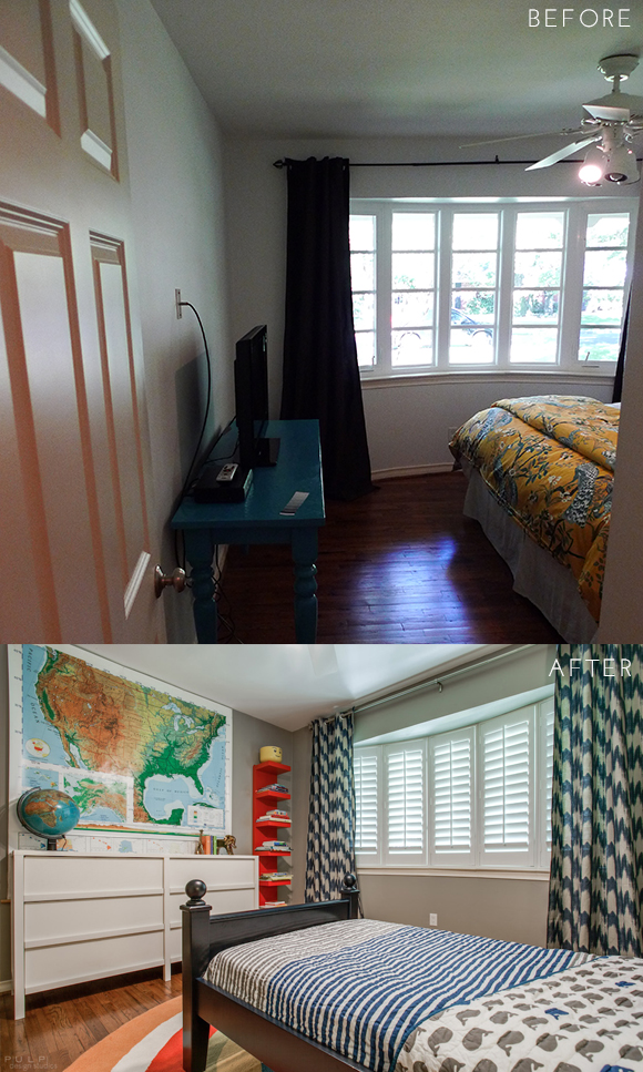 Pulp Design Studios Preston Hollow Bungalow Before and After Kids Room